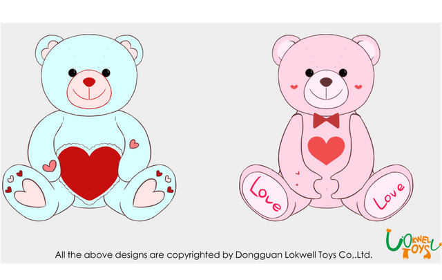 Valentine's Day Teddy Bear Plush Toy with Heart/Valentine's Day Bear Plush Toy Gift/Custom Plush Toy