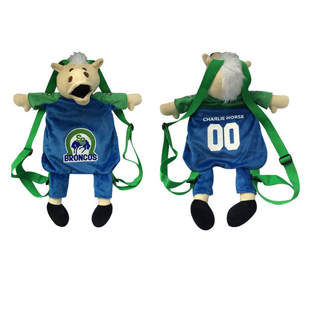 Custom Plush Cute Blue Horse Donkey Backpack for Kids/Kids Toys