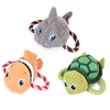 Adorable Durable and Stretch Resistant Turtle Design Pet Toy with Rope Suitable for Dog Chewing/Dog Training/Playing