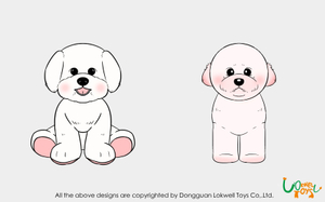 Soft white plush dog/ Custom plush toys