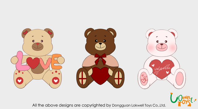 Valentine's Day Plush Teddybear Toys/ Custom Soft Animal Toys